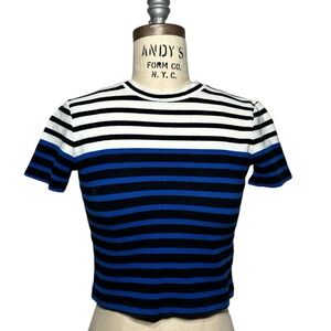 T by Alexander Wang Striped Crop Top